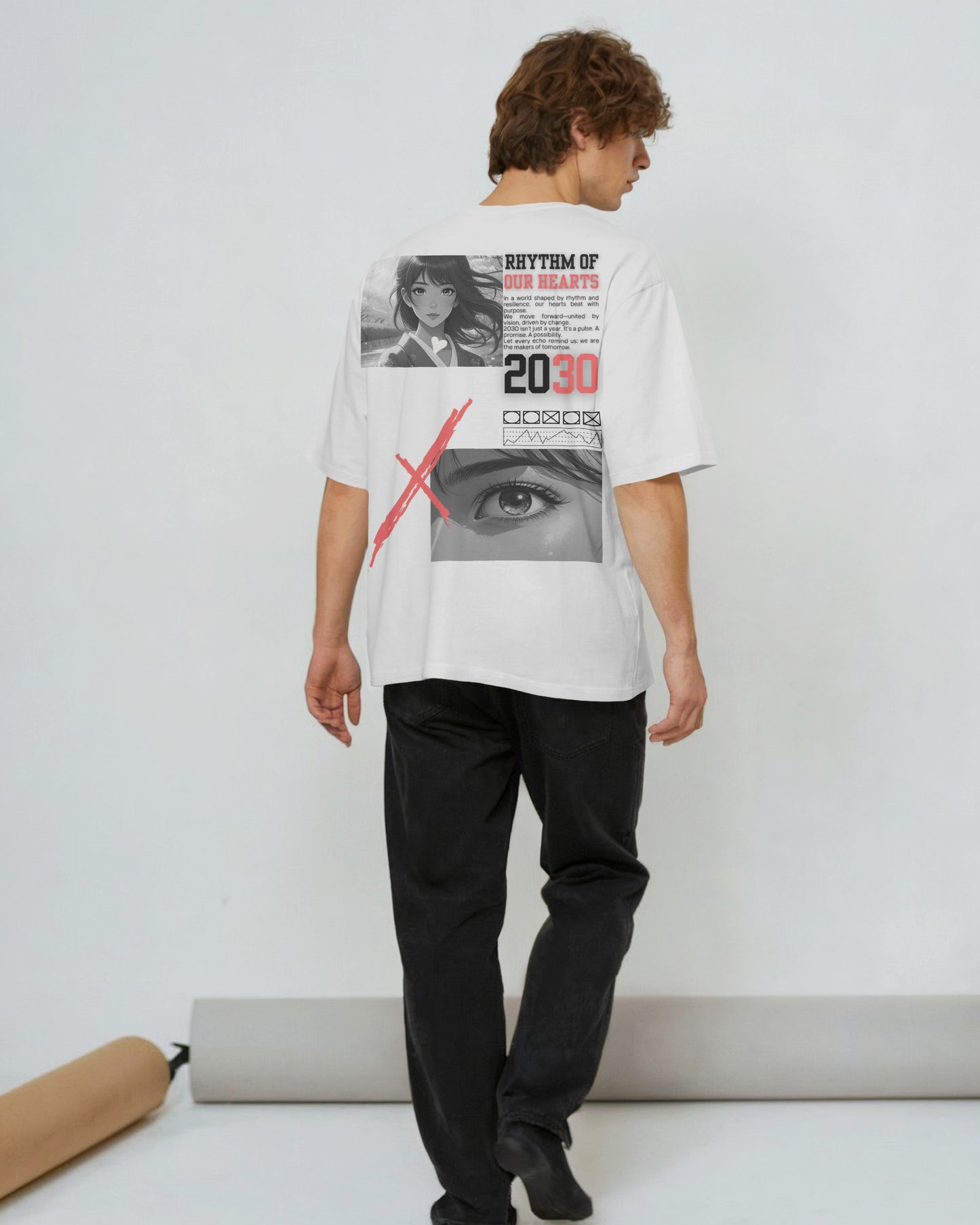 2030 DESIGN DTG printed 240 GSM 100% Cotton Oversized T-Shirt – Premium Heavyweight Fabric