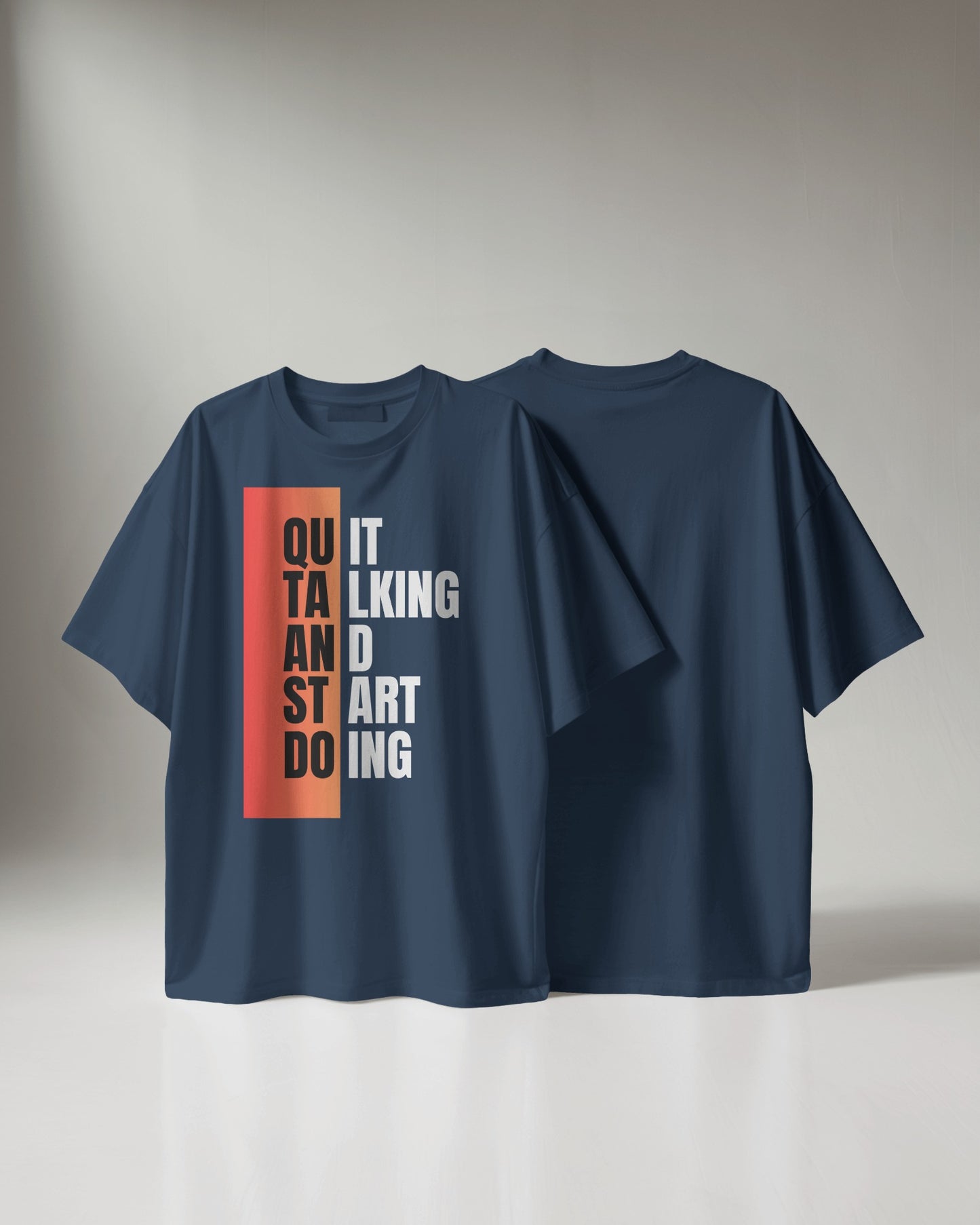 START DOING FRONT DESIGN DTG printed 180 GSM 100% Cotton Oversized T-Shirt – Premium lightweight Fabric