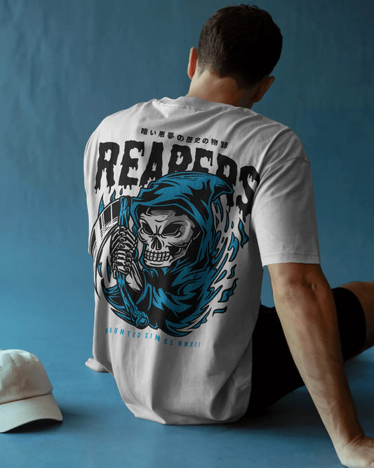 REAPERS DTG printed 240 GSM 100% Cotton Oversized T-Shirt – Premium Heavyweight Fabric