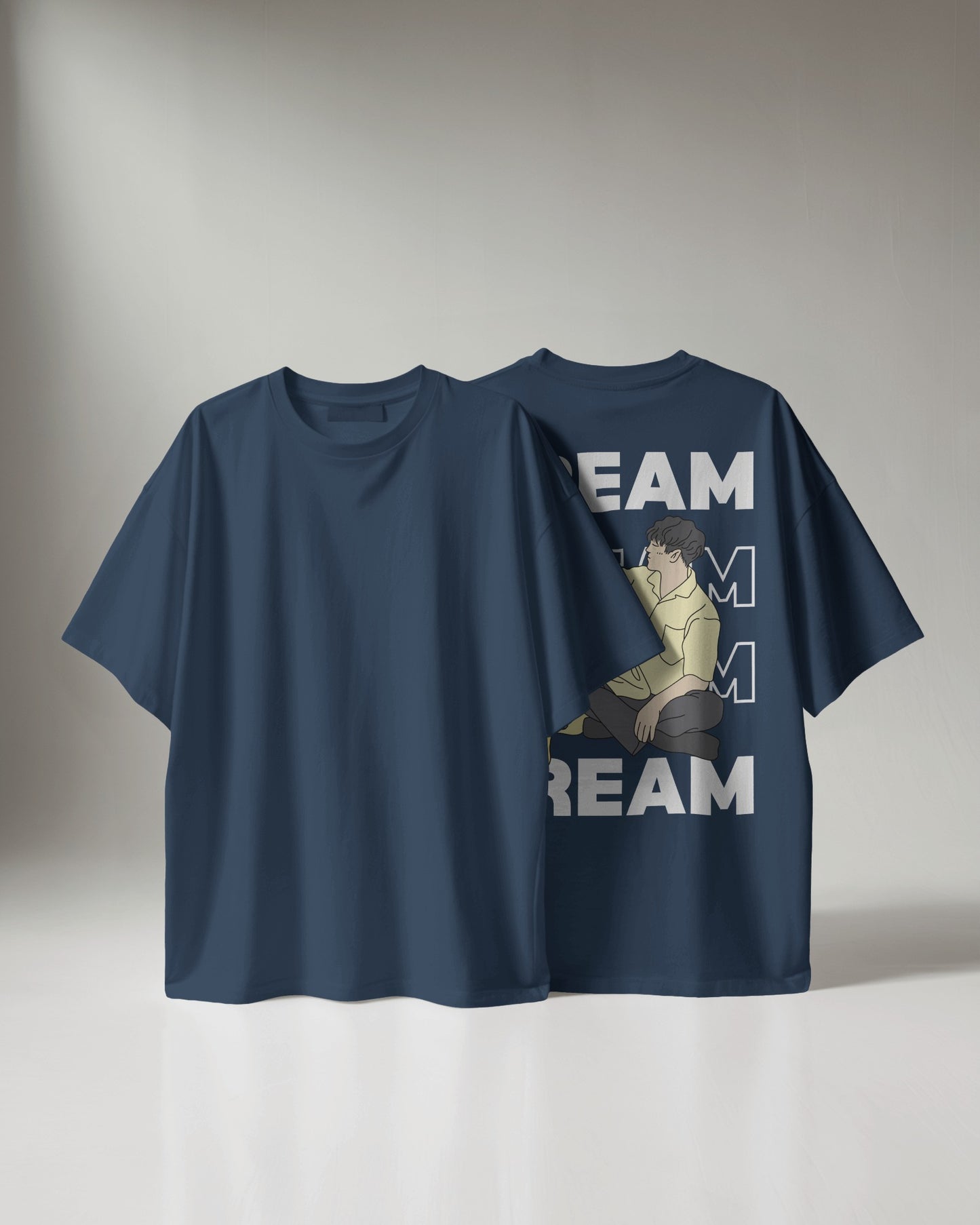 DREAM COUPLE DESIGN DTG printed 240 GSM 100% Cotton Oversized T-Shirt – Premium Heavyweight Fabric