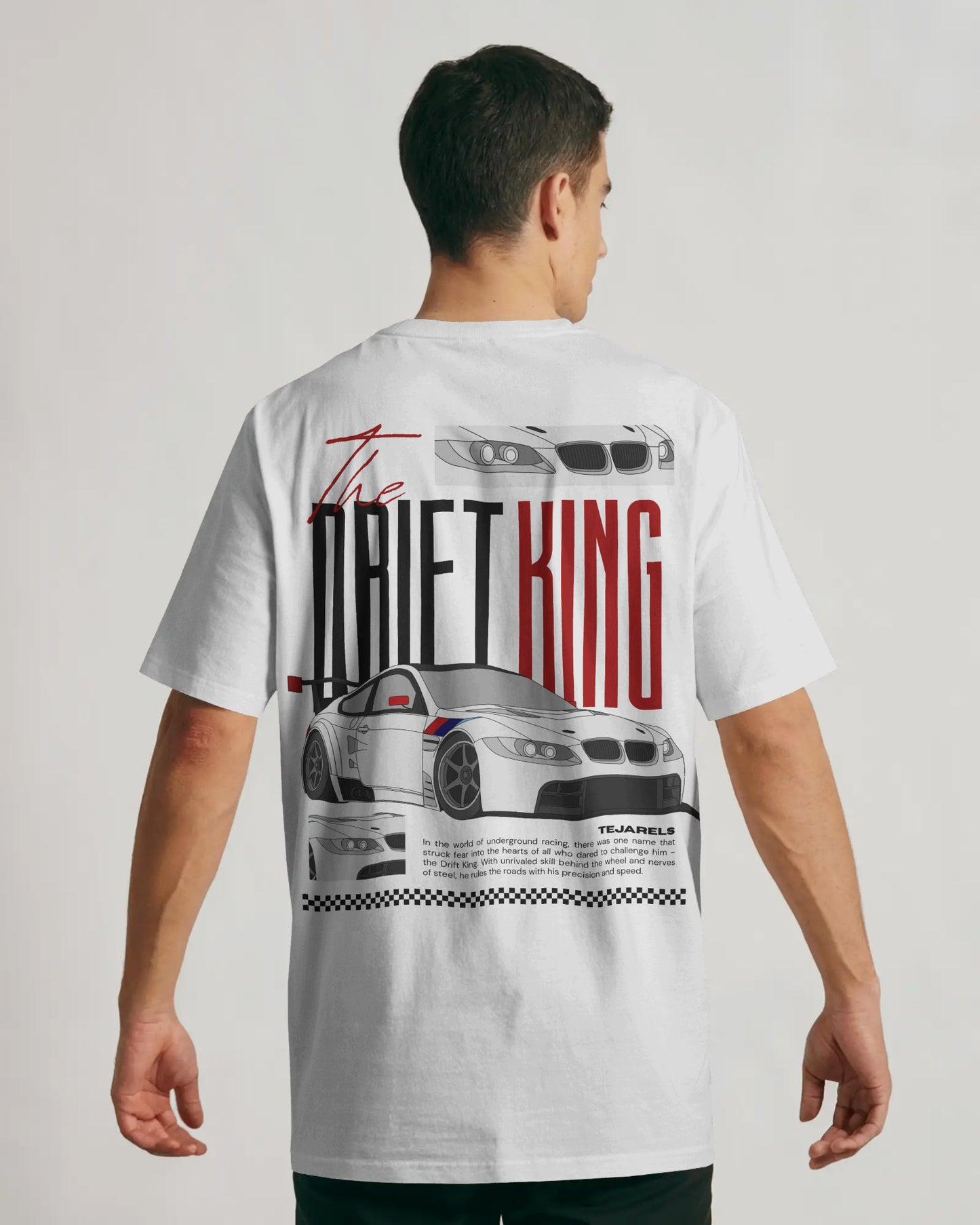 DRIFTKING DTG printed 240 GSM 100% Cotton Oversized T-Shirt – Premium Heavyweight Fabric