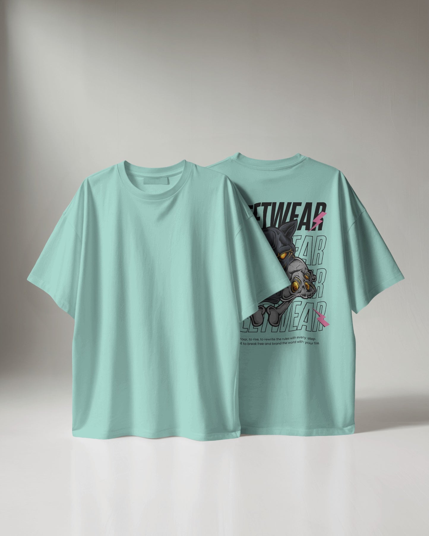 STREETWEAR 240 GSM DTF PRIENTED 100% Cotton Oversized T-Shirt – Premium Heavyweight Fabric