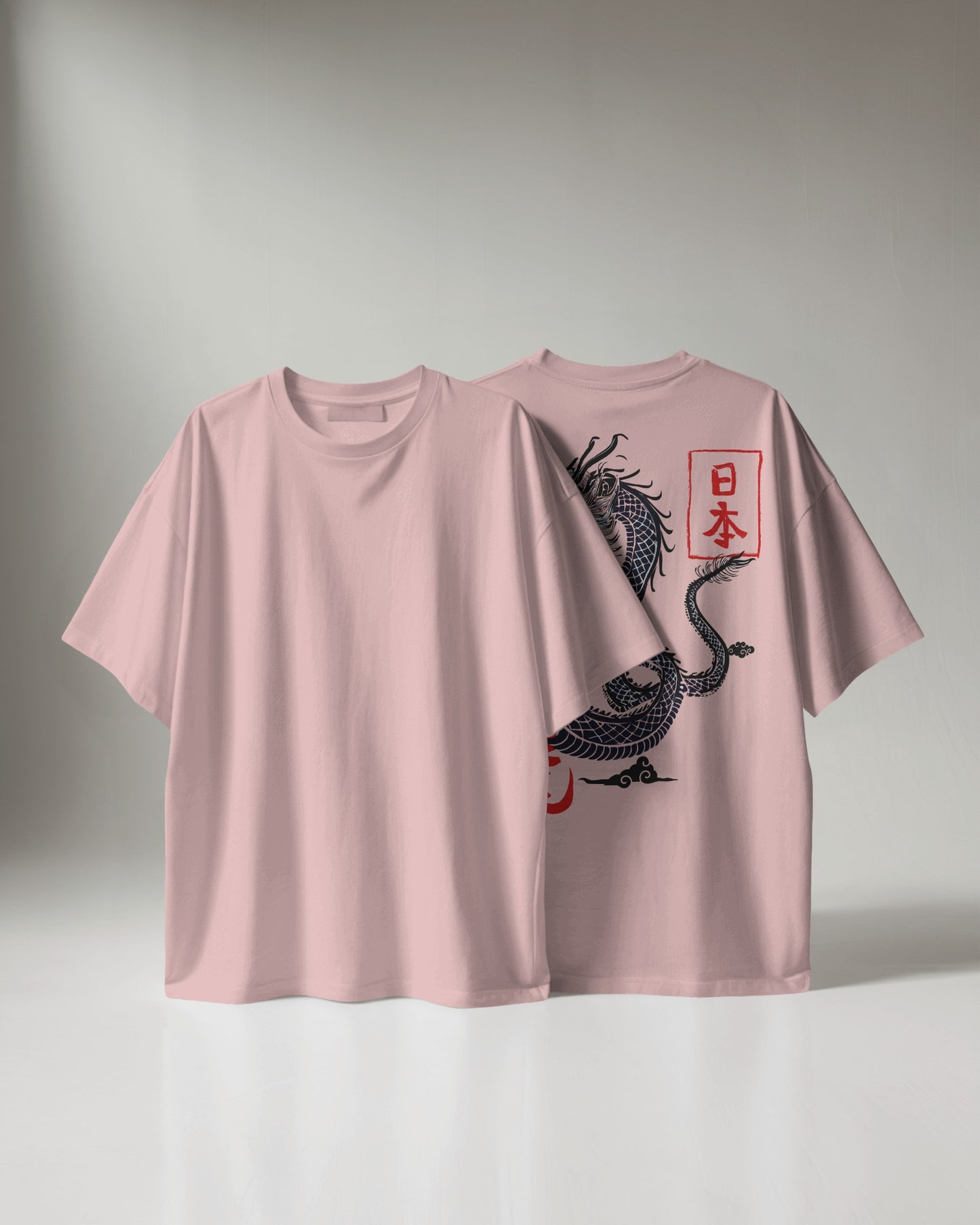 JAPANEES DRAGON DESIGN DTG printed 240 GSM 100% Cotton Oversized T-Shirt – Premium Heavyweight Fabric