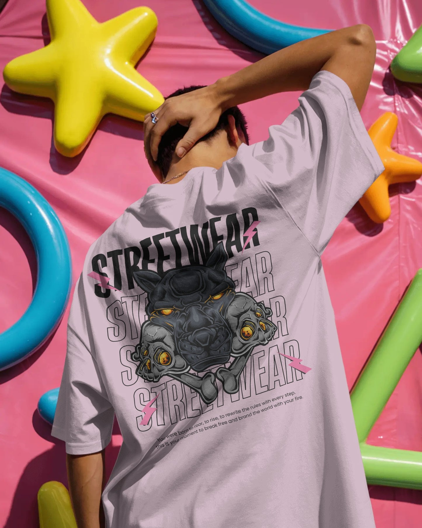 STREETWEAR 240 GSM DTF PRIENTED 100% Cotton Oversized T-Shirt – Premium Heavyweight Fabric