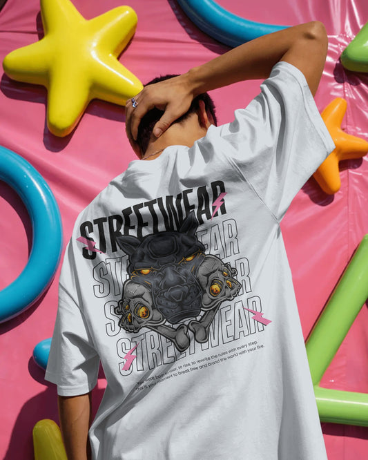 STREETWEAR 240 GSM DTF PRIENTED 100% Cotton Oversized T-Shirt – Premium Heavyweight Fabric