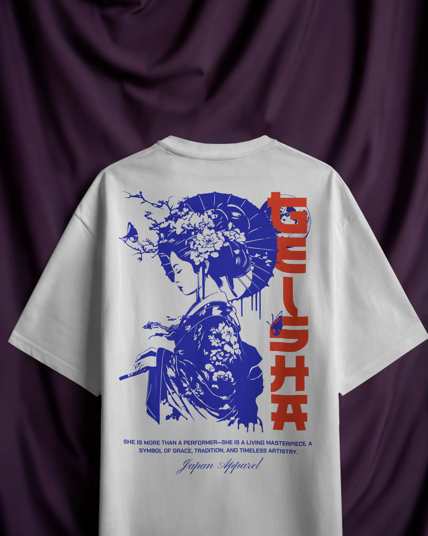 JAPANEES LADY DESIGN DTG printed 180 GSM 100% Cotton Oversized T-Shirt – Premium lightweight Fabric