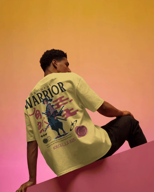 SAMURAI DESIGN DTG printed 180 GSM 100% Cotton Oversized T-Shirt – Premium lightweight Fabric