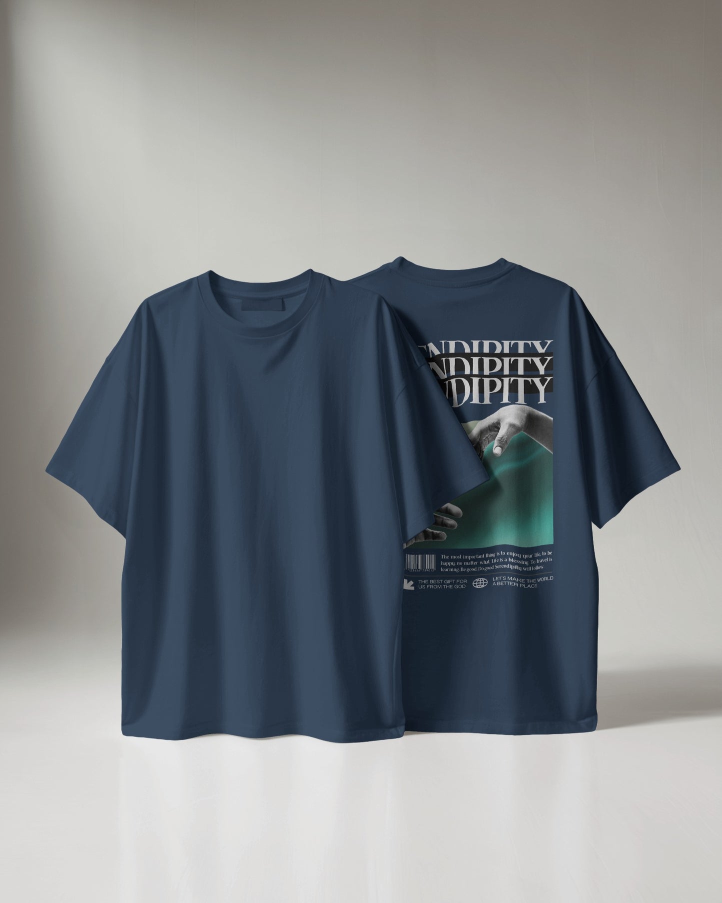 Surendipity Design 240 GSM DTF PRIENTED 100% Cotton Oversized T-Shirt – Premium Heavyweight Fabric