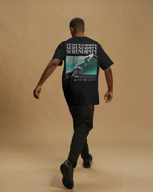 Surendipity Design 240 GSM DTF PRIENTED 100% Cotton Oversized T-Shirt – Premium Heavyweight Fabric