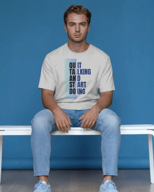 START DOING FRONT DESIGN DTG printed 180 GSM 100% Cotton Oversized T-Shirt – Premium lightweight Fabric